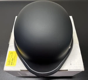 FMVSS 218 Negro Mate Medio Casco Moto PUNTO Aprobado LG (59-60 CM) HY-809 - Imagen 1 de 23