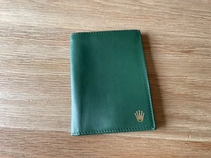 Cartera Tarjetero ROLEX Card Holder - Green Leather - Watches Collectors - Picture 1 of 9