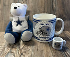 Vintage Set Of 3 Dallas Cowboys Fan Items ~ Coffee Mug ~ Beanie Baby ~Small Mug