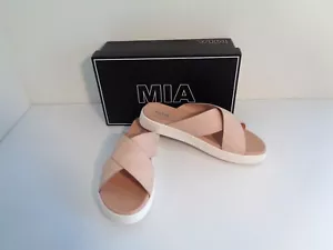Mia Vikki Platform Sandals Slip On Slides Blush Pink Women's Size 11 NEW - Picture 1 of 7