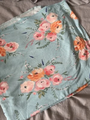 Angel Dear Luxurious Soft Swaddle Baby Blanket - Large 47x47" Blue Peonies Foto 1 de 3