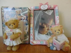 Lot of 2 Cherished Teddies Heaven Blessed This Day Girl 1st Communion & Frame - Picture 1 of 13