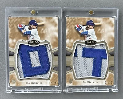 2020 Topps Tier One GAME USED ROOKIE Prodigious Letter Patch BO BICHETTE 2x LOT - Image 1 of 4