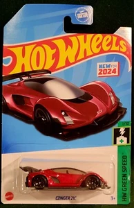 HOT WHEELS 2024 CZINGER 21C RED MY MIND 13/250 HTC92 HW GREEN SPEED .1250 HP - Picture 1 of 10