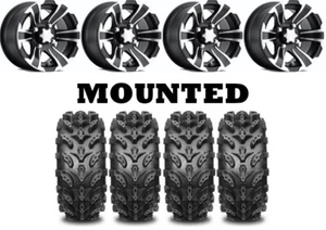 Kit 4 Interco Swamp Lite Tires 27x9-12/27x12-12 on ITP SS312 Black Wheels VIK - Picture 1 of 5