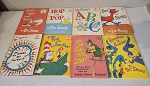 Lot of 8 Hardcover DR SEUSS Vintage Beginner Books 1960 - 1982 Green Eggs & Ham - Imagen 1 de 19