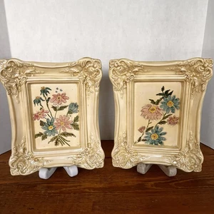 2 piezas Cerámica 3D Flor Colgante de Pared De Colección 2-8x10’s Look 1 Pequeño Pedal Chip MCM - Imagen 1 de 13