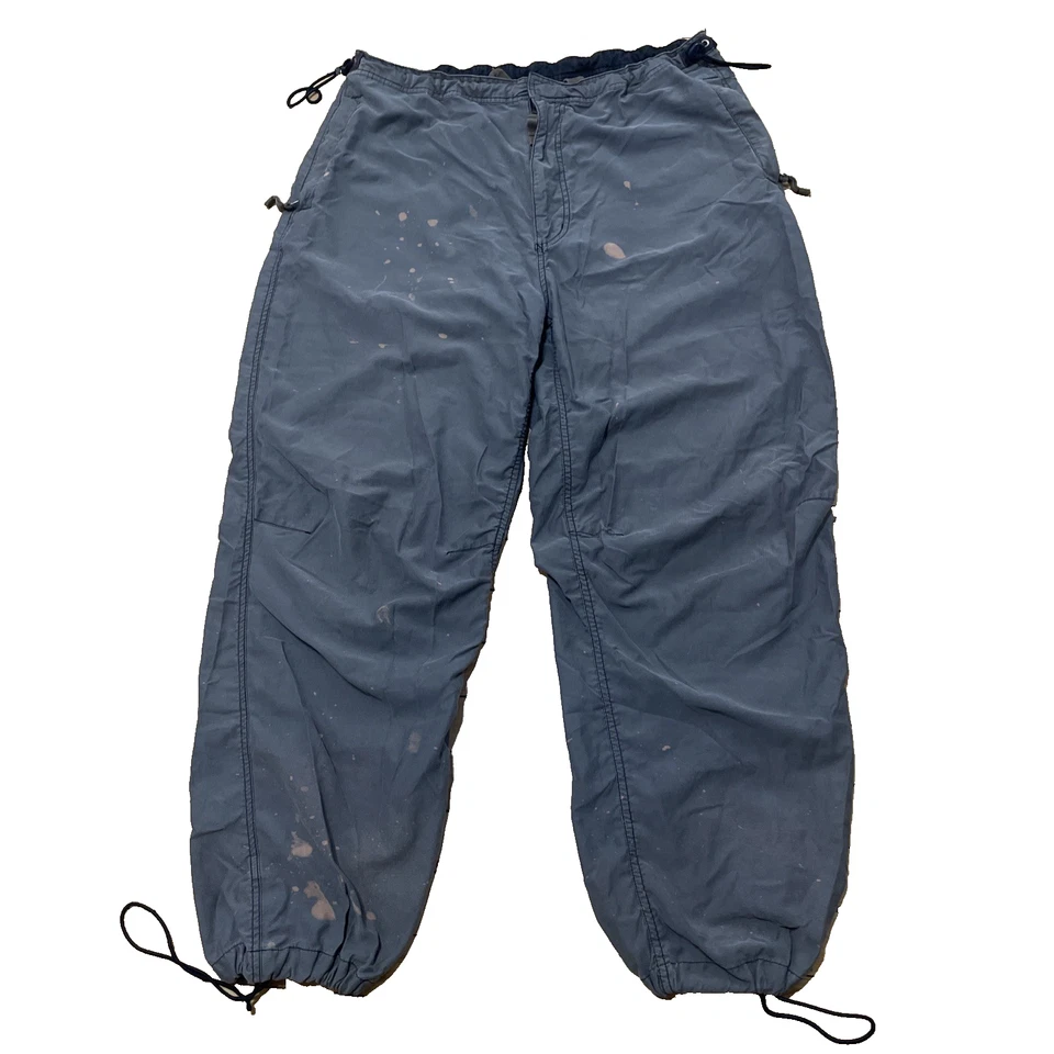 Calça masculina vintage Gap Cargo Tech anos 90 Y2K XL 38-41 cinza paraquedista folgada Sk8 Bleach - Imagem 1 de 4