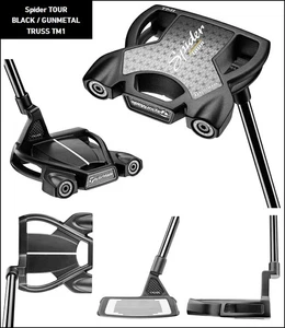 TaylorMade Spider Tour Truss Series Putter TM1 "Truss Heel" Gunmetal 33inch - Picture 1 of 4