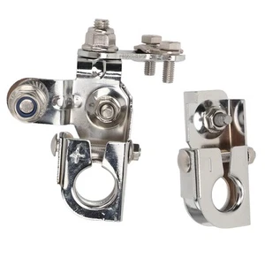 ˜Positive Battery Terminal 926 882 Chrome Negative Battery Terminal Clamp For - Picture 1 of 23