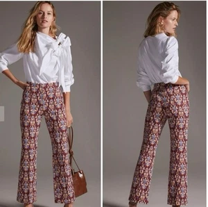 Maeve by Anthropologie The Margot Kick Flare Stretchy Pants Size ST - Picture 1 of 16