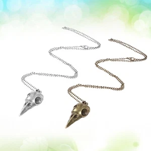 2 Pcs Halloween Jewellery Accessories Hanging Pendant Skull Necklace - Picture 1 of 11