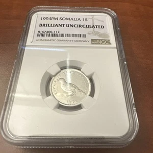SOMALIA SOMALILAND 1 SHILLING 1994. Brilliant Uncirculated NGC - Picture 1 of 4