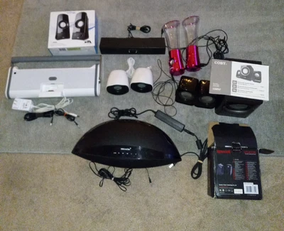 Лот из 8 различных USB 3,5 мм AUX колонки - Изображение 1 из 4