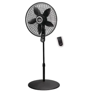 Lasko Pedestal Fan 20" 4-Speed Oscillating Black Remote Control Timer Adjustable - Picture 1 of 11