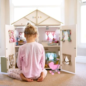 Casa de juegos para niños juguete cosas para bebés muñecas cochecito casa de muñecas decoración - Imagen 1 de 12