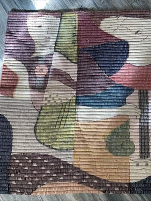 Tapiz de lana peruana arte intercontinental vintage estilo Picasso colgante de pared Foto 1 de 4