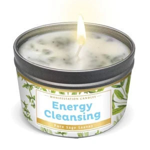 Langanhaltende reine Salbei Kerze für Manifestation & energetische Reinigung im Haus | 6... - Bild 1 von 6