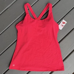 Athleta Neu mit Etikett Damen Support Tank Top hellrosa XL Yoga integrierter BH Pickleball - Bild 1 von 7