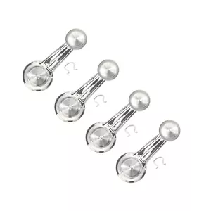 1967-81 GM DOOR WINDOW CRANK & CLIP w/CLEAR KNOB SET of 4 (WCH68S) SHIPS FREE - Picture 1 of 1