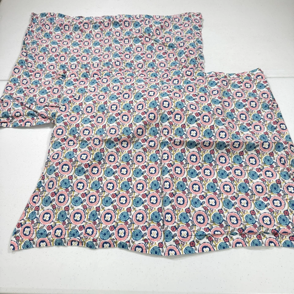 the company store funda de almohada farsa par rosa azul floral algodón moderno 1348-9 Foto 1 de 4