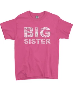 Big Sister Typography Youth T-Shirt Birthday Gift Idea - Picture 1 of 14