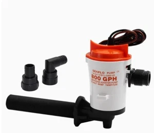 Pompa aeratore Livewell 800GPH 12V 4.0A pompa sommersa serbatoio pesci per barca - Foto 1 di 1