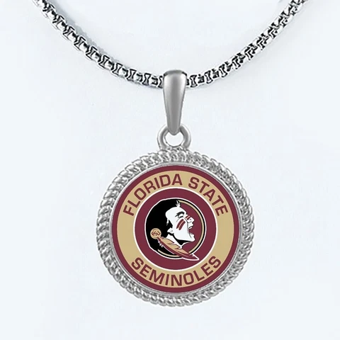 Florida Seminoles Mens Womens 20" Lnk Chain Pendant Necklace w Gift Pg D22 Cover