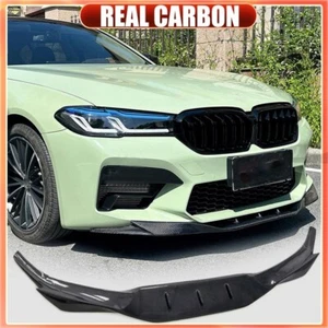 For BMW F90 M5 5 Series LCI Sedan 2021-25 REAL CARBON Front Bumper Lip Spoiler - Bild 1 von 14