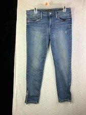 Genetic Denim Mid Rise Crop Ankle Zip Juniors Size 30 Blue Denim Jeans
