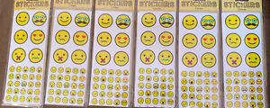 Emoji Sticker Sheet Sets (6) Emotions Party Favors Super Cute!