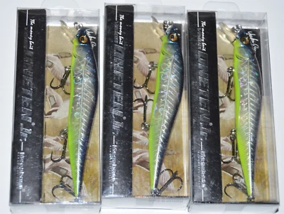 3 lures megabass ito vision 110 oneten jr suspending jerkbait elegy bone 3/8oz - Image 1 of 4
