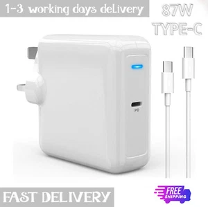 87W USB C Charger Wall Power Adapter for Mac book Pro/Air, PD 3.0 Type C Charger - Picture 1 of 8