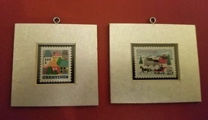 SELLO ENMARAÑADO 1986 ""ESCENA DEL PUEBLO"" Y 1988 ""TRINEO Y PUEBLO"" ADORNOS DE NAVIDAD - Imagen 1 de 1