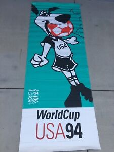 1994 USA WORLD CUP BANNER Mascot BRAND NEW  8 FT X 3 FT NO ADVERTISING ! Soccer