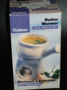 CALENTADOR DE MANTEQUILLA TRUDEAU 082-136 100% PORCELANA Blanco NUEVO EN CAJA - Imagen 1 de 3