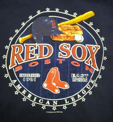 MLB подлинный Boston Red Sox темно-синий графический футболка мужской размер M бейсбол - Изображение 1 из 3