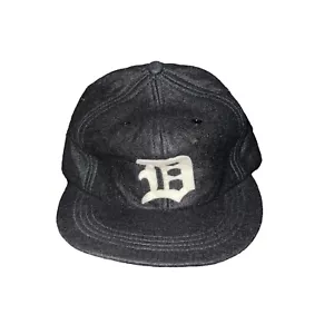 Rare Antique MLB Detroit Tigers Baseball Cap Hat Wool Felt 30s 40s Vintage 6 5/8 - Picture 1 of 12