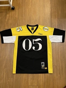 VTG FUBU The Collection 1992 Youth L 16/18 Football Jersey Yellow - Picture 1 of 6
