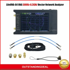 LiteVNA-64 50KHz-6.3GHz Vector Network Analyzer Antenna Analyzer 4" Display os12 - Imagen 1 de 8