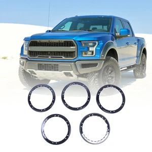 5X Black Bead Lock Wheel Trim Ring Kit For 2017-2018 2021 Ford  F-150 Raptor - Picture 1 of 15