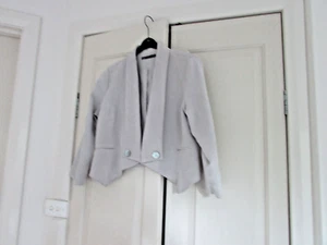 Ladies Jacket Size 10 Dotti Long Sleeves Color Royal Oyster Lined Polyester - Picture 1 of 12