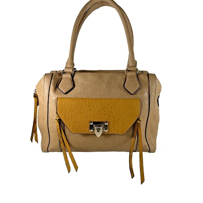 Urban Expressions Tan/Mustard VEGAN Tote Handbag Purse Lined /DOUBLE HANDLE - Image 1 of 4