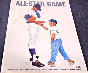 1971 MLB BASEBALL ALL STAR GAME PROGRAM VINTAGE CONDITION TIGER STADIUM RARE - Picture 1 of 9