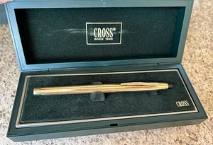 Cross Classic Century Fountain Pen -14K Gold Nib- Rolled Gold-Full Set NOS 1995 - Picture 1 of 7