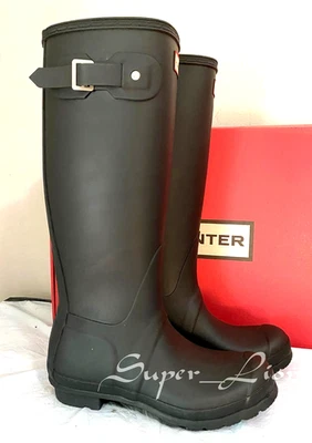NUEVAS BOTAS DE LLUVIA ALTAS ORIGINALES WFT1000RMA Hunter para mujer - TALLA 8, 11 - NEGRAS Foto 1 de 4