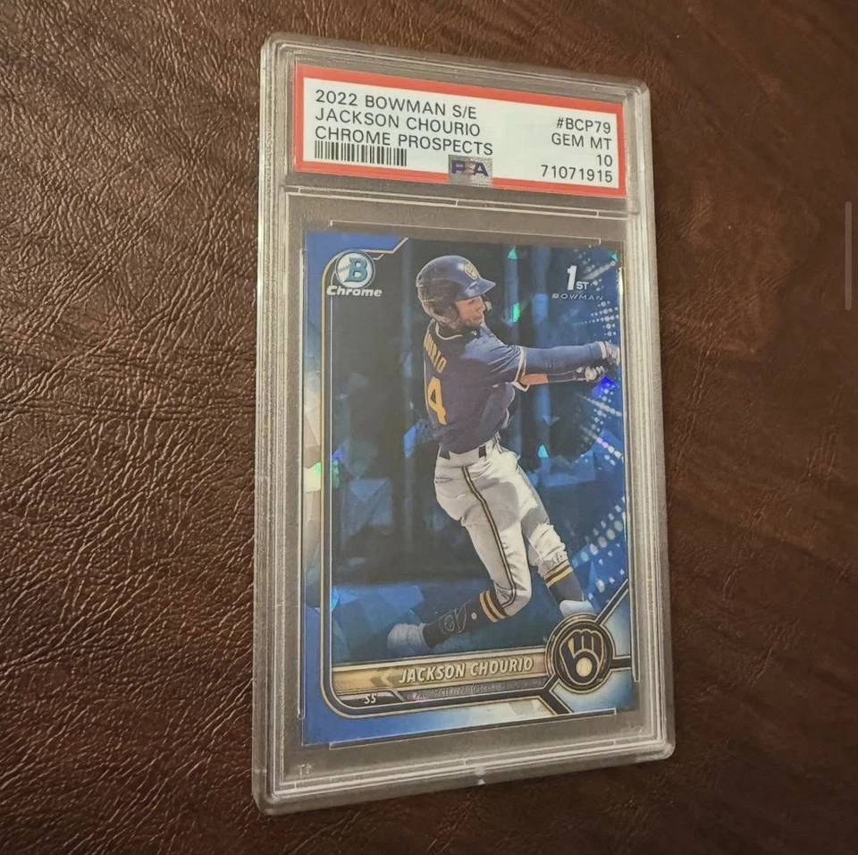 2022 Bowman Sapphire Edition - Chrome Prospects Jackson Chourio #BCP-79 (RC) - Image 1 of 1