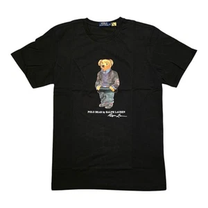 Polo Ralph Lauren Classic Fit Polo Bear Jersey T-Shirt Short Sleeve Black - Picture 1 of 13