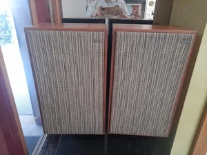 CASSE AUDIO VINTAGE DA SCAFFALE LEAK MINI-SANDWICH ANNI 70 PERFETTE - Picture 1 of 10
