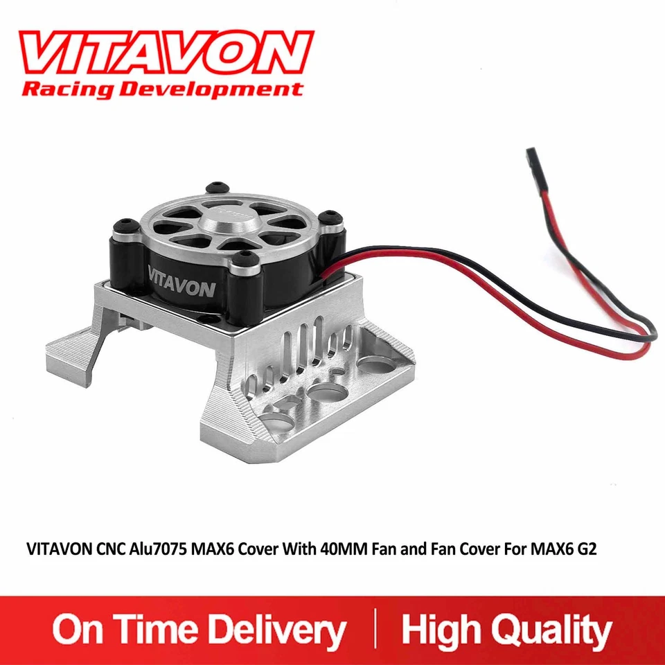Vitavon CNC Alu7075 MAX6 ESC Cover with 40MM Fan and Fan Cover For MAX6 G2 - Image 1 of 4